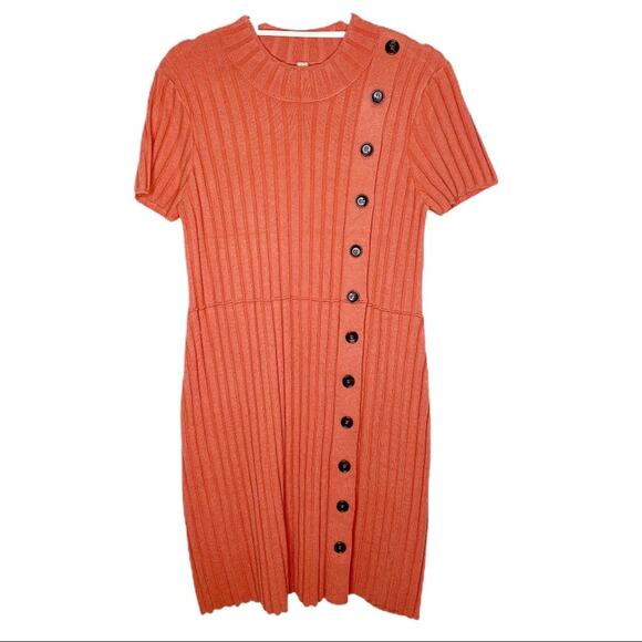 NWOT Free People Blush Ribbed Sweater Dress Medium - Picture 3 of 9